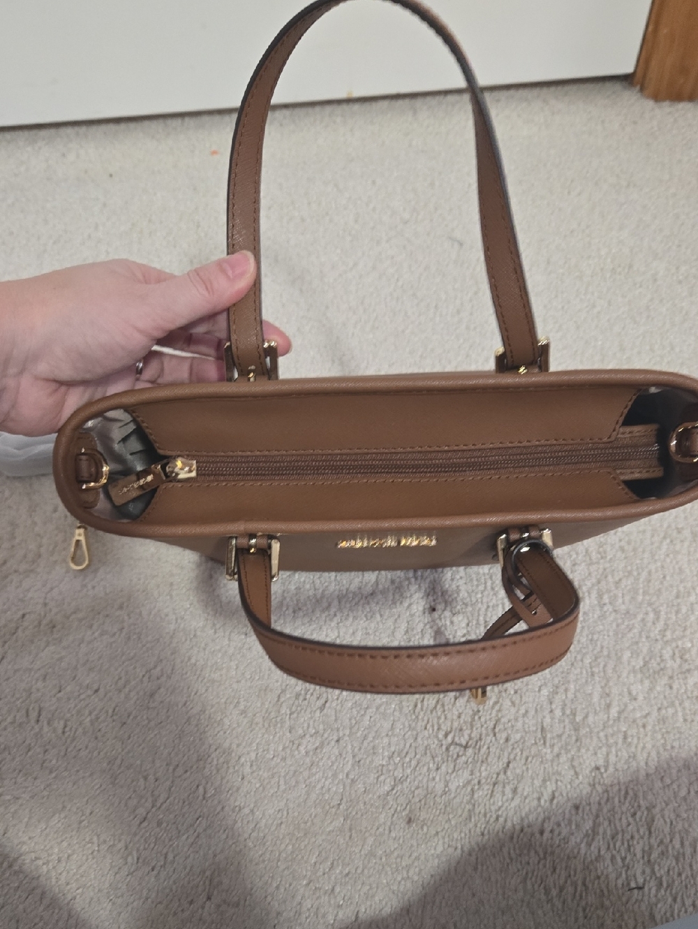 Michael Kors Brown Jet Set Small Top-Handle Tote - Picture 7 of 11
